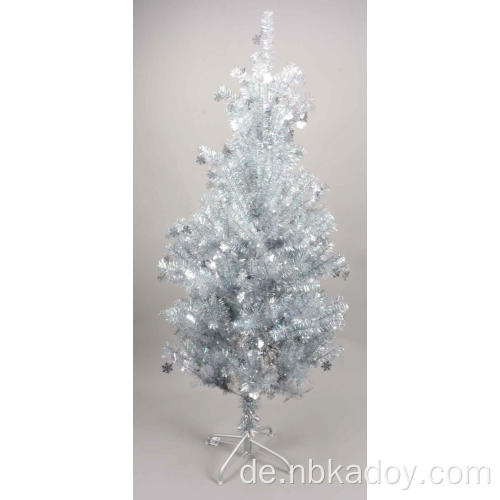 150 cm weißer farbenfroher Schneeflocken Weihnachtsbaum